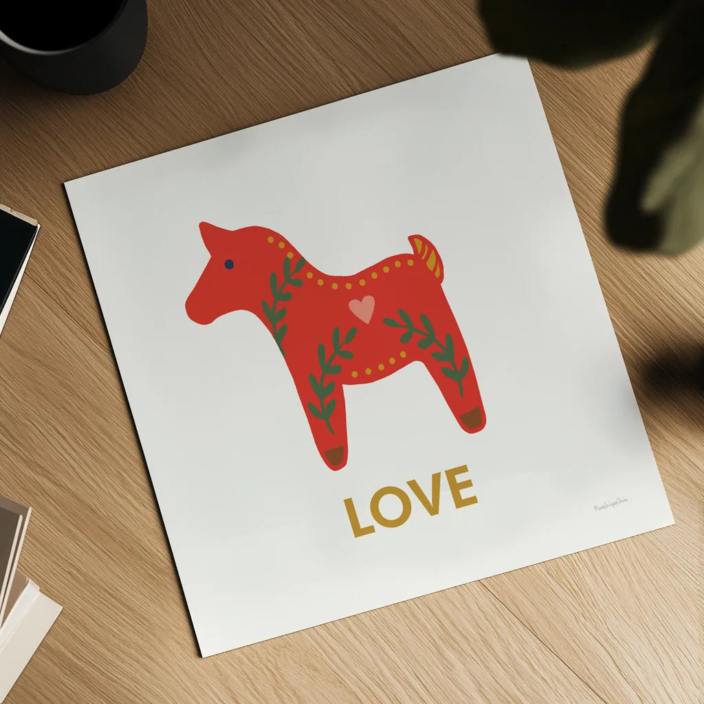 Merry Everything IX by Mercedes Lopez Charro. Shown as a detailed flat fine art print, highlighting archival giclee quality. Available as an archival giclee rolled canvas, fine art paper, or poster print. SKU 79835a.