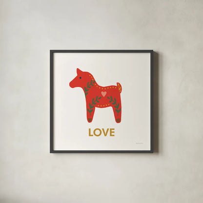 Merry Everything IX by Mercedes Lopez Charro. Shown in a sleek black glass frame for a contemporary gallery look. Available as an archival giclee rolled canvas, fine art paper, or poster print. SKU 79835a.