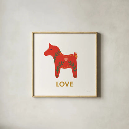 Merry Everything IX by Mercedes Lopez Charro. Shown in a natural wood glass frame for a timeless modern aesthetic. Available as an archival giclee rolled canvas, fine art paper, or poster print. SKU 79835a.