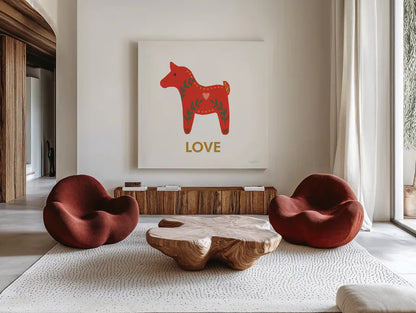Merry Everything IX by Mercedes Lopez Charro. Shown as extra-large giant wall art in a modern living room. Available as an archival giclee rolled canvas, fine art paper, or poster print. SKU 79835a.