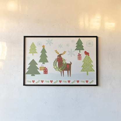 Merry Everything V by Mercedes Lopez Charro. shown as a paper print in a black flame. Available as a archival giclee rolled canvas, fine art paper, or poster print. SKU 79831i.