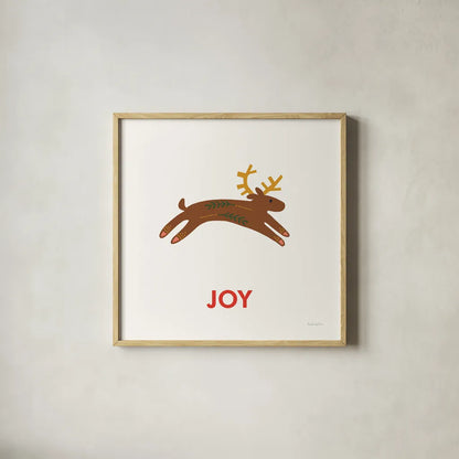 Merry Everything VI by Mercedes Lopez Charro. Shown in a natural wood glass frame for a timeless modern aesthetic. Available as an archival giclee rolled canvas, fine art paper, or poster print. SKU 79832a.