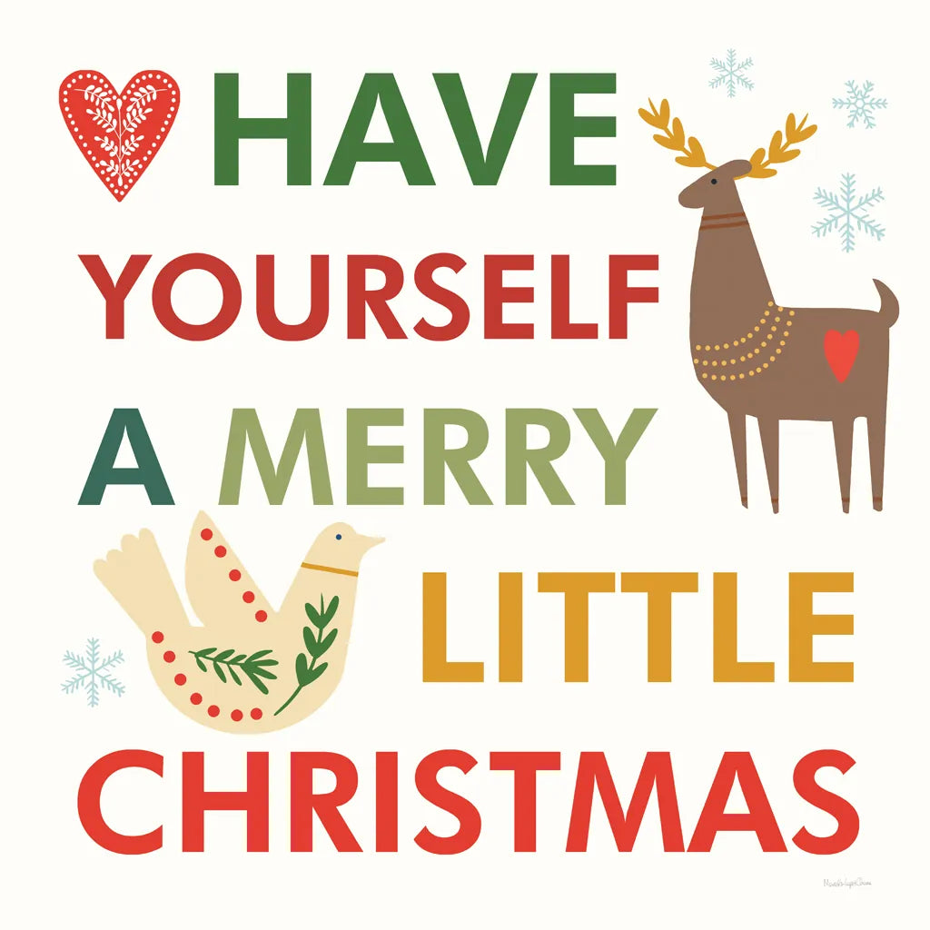 Merry Everything XI by Mercedes Lopez Charro. SKU 79837a. Archival Giclee Fine art print for wall decor.