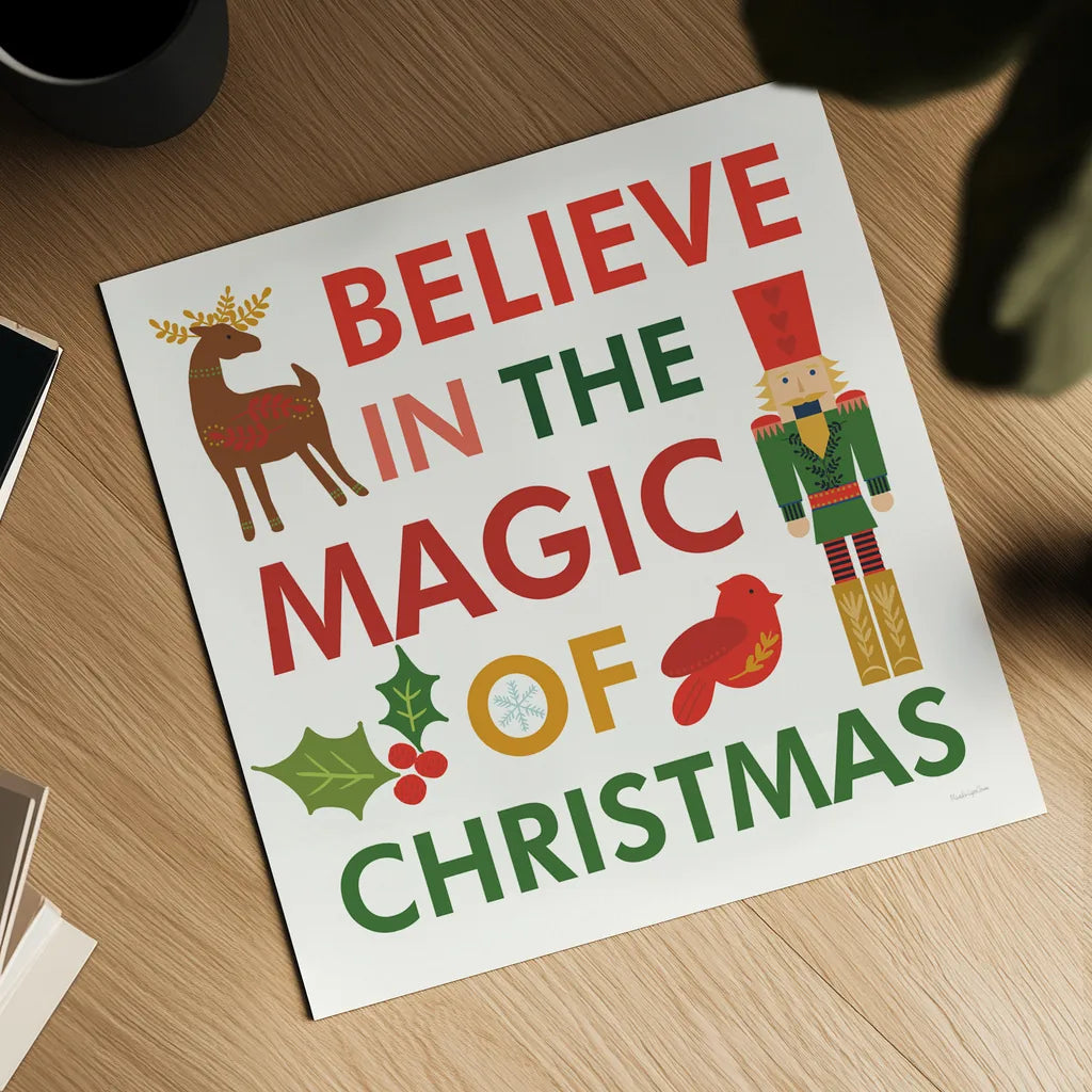 Merry Everything XII by Mercedes Lopez Charro. Shown as a detailed flat fine art print, highlighting archival giclee quality. Available as an archival giclee rolled canvas, fine art paper, or poster print. SKU 79838a.