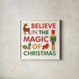 Merry Everything XII by Mercedes Lopez Charro. Shown in a crisp white glass frame for a clean and minimalist style. Available as an archival giclee rolled canvas, fine art paper, or poster print. SKU 79838a.