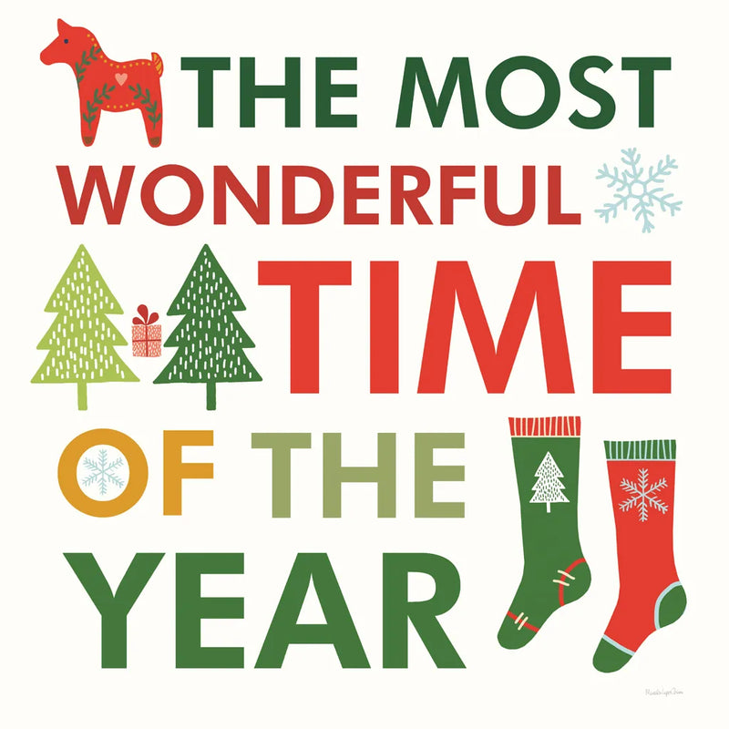 Merry Everything XIII by Mercedes Lopez Charro. SKU 79839a. Archival Giclee Fine art print for wall decor.