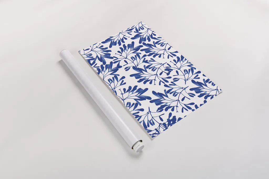 Modern Leaves II by Mercedes Lopez Charro. shown as a rolled paper print. Available as archival giclee rolled canvas, fine art paper, or poster print. SKU 77492h.