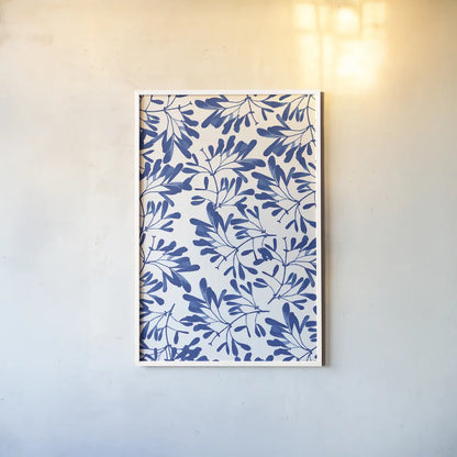 Modern Leaves II by Mercedes Lopez Charro. shown as a paper print in a white frame. Available as a archival giclee rolled canvas, fine art paper, or poster print. SKU 77492h.
