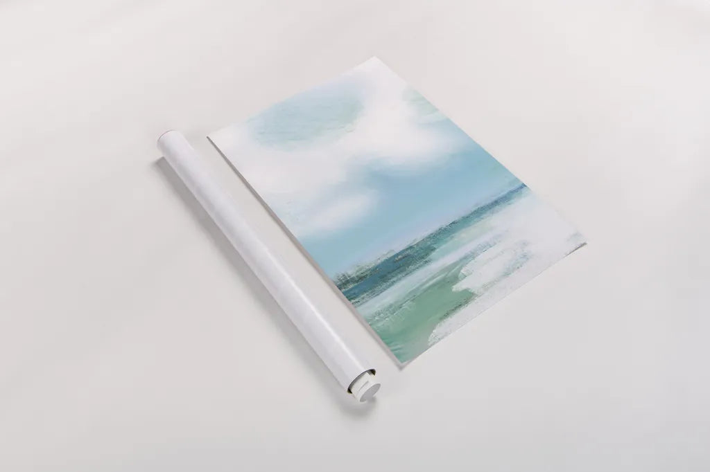 Morning Swim by Mercedes Lopez Charro. shown as a rolled paper print. Available as archival giclee rolled canvas, fine art paper, or poster print. SKU 70161h.