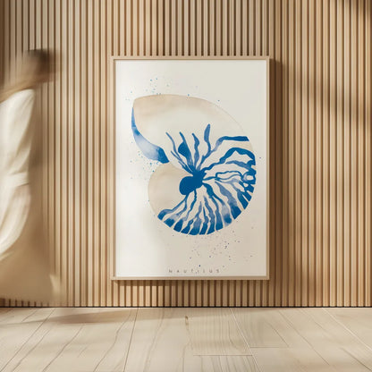Nautilus by Mercedes Lopez Charro. shown as over sized large wall art. Available as an archival giclee rolled canvas, fine art paper, or poster print. SKU 69378h.