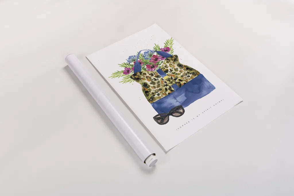 On the Wild Side I by Mercedes Lopez Charro. shown as a rolled paper print. Available as archival giclee rolled canvas, fine art paper, or poster print. SKU 70150h.