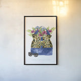 On the Wild Side I by Mercedes Lopez Charro. shown as a paper print in a black flame. Available as a archival giclee rolled canvas, fine art paper, or poster print. SKU 70150h.