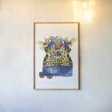On the Wild Side I by Mercedes Lopez Charro. shown as a paper print in a natural frame. Available as a archival giclee rolled canvas, fine art paper, or poster print. SKU 70150h.