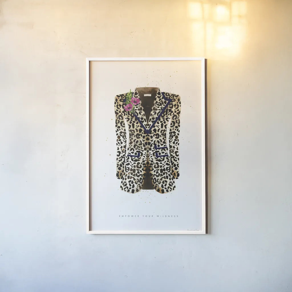 On the Wild Side II by Mercedes Lopez Charro. shown as a paper print in a white frame. Available as a archival giclee rolled canvas, fine art paper, or poster print. SKU 70151h.