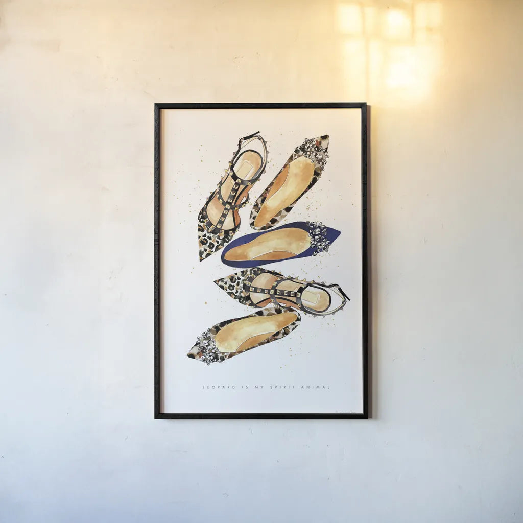 On the Wild Side III by Mercedes Lopez Charro. shown as a paper print in a black flame. Available as a archival giclee rolled canvas, fine art paper, or poster print. SKU 70152h.