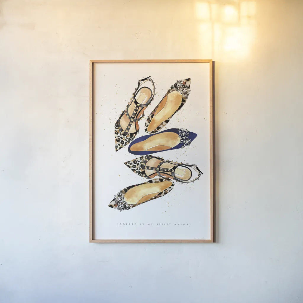 On the Wild Side III by Mercedes Lopez Charro. shown as a paper print in a natural frame. Available as a archival giclee rolled canvas, fine art paper, or poster print. SKU 70152h.