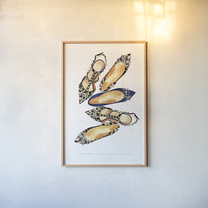 On the Wild Side III by Mercedes Lopez Charro. shown as a paper print in a natural frame. Available as a archival giclee rolled canvas, fine art paper, or poster print. SKU 70152h.