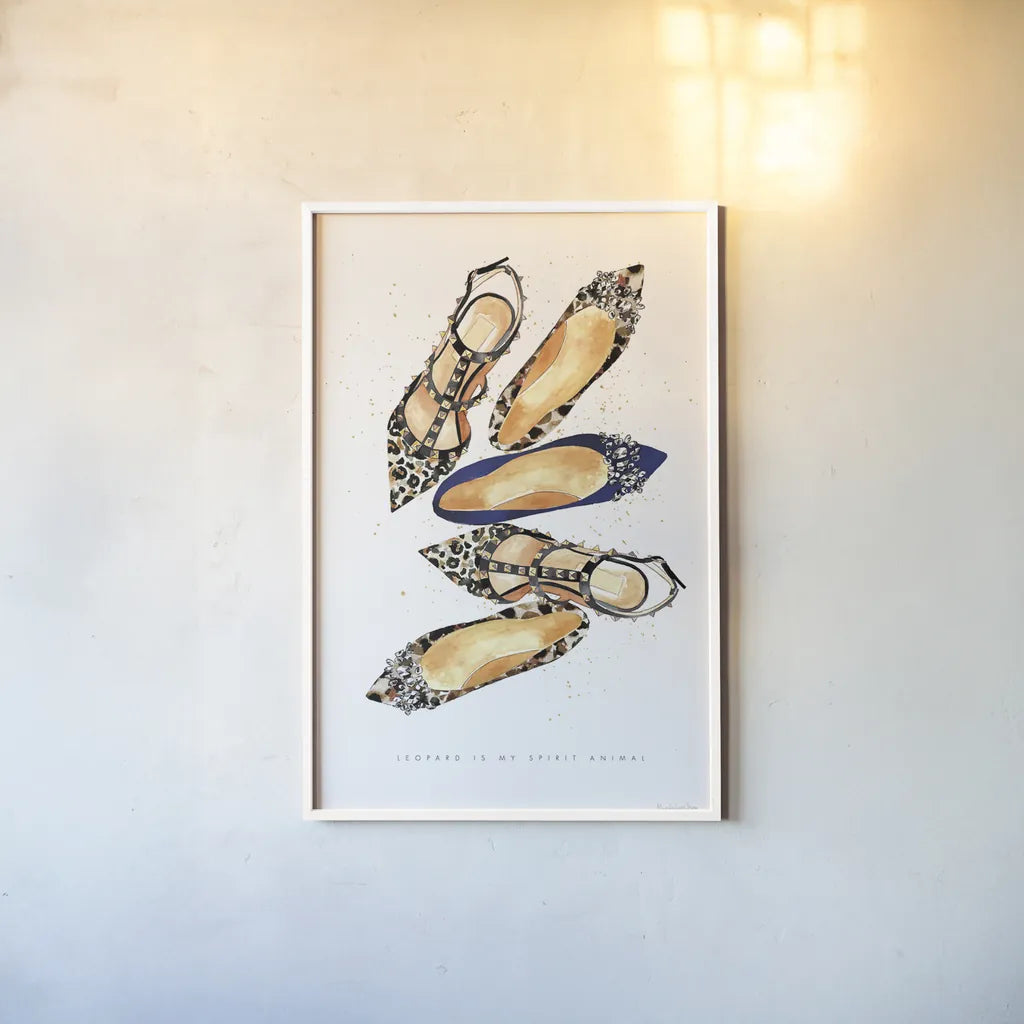 On the Wild Side III by Mercedes Lopez Charro. shown as a paper print in a white frame. Available as a archival giclee rolled canvas, fine art paper, or poster print. SKU 70152h.