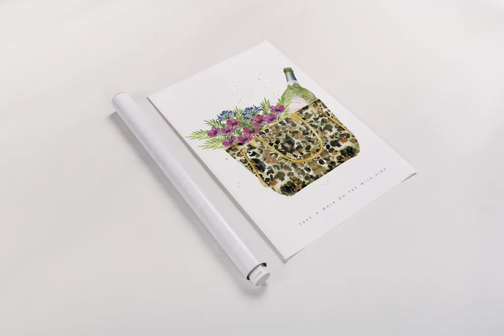 On the Wild Side IV by Mercedes Lopez Charro. shown as a rolled paper print. Available as archival giclee rolled canvas, fine art paper, or poster print. SKU 70153h.