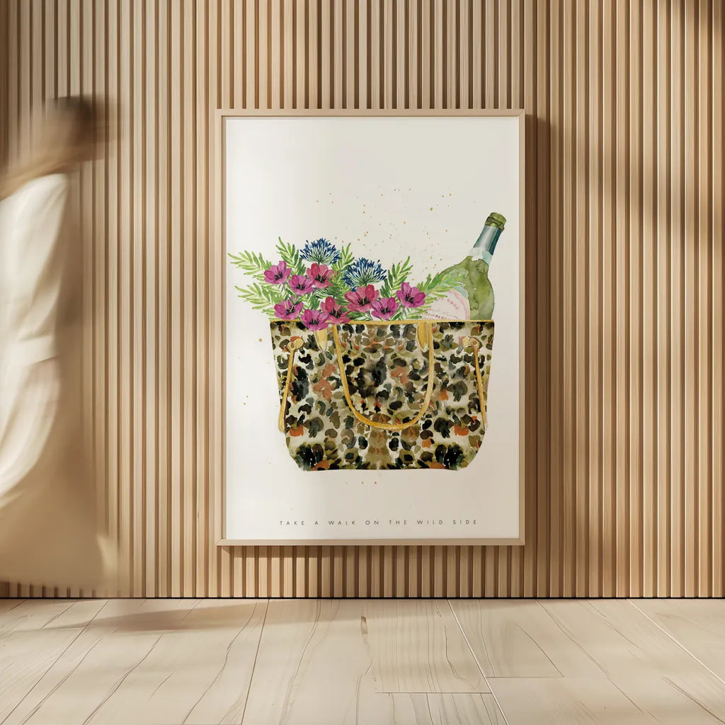 On the Wild Side IV by Mercedes Lopez Charro. shown as over sized large wall art. Available as an archival giclee rolled canvas, fine art paper, or poster print. SKU 70153h.