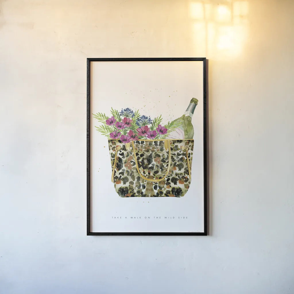 On the Wild Side IV by Mercedes Lopez Charro. shown as a paper print in a black flame. Available as a archival giclee rolled canvas, fine art paper, or poster print. SKU 70153h.