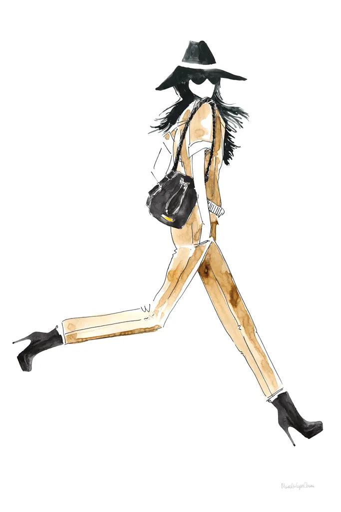 Out On the Town I by Mercedes Lopez Charro. SKU 67036h. Archival Giclee Fine art print for wall decor.