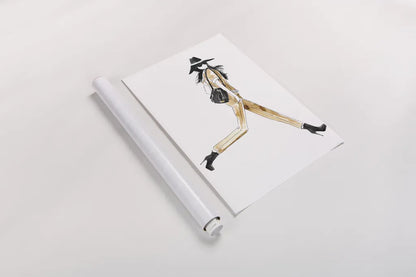 Out On the Town I by Mercedes Lopez Charro. shown as a rolled paper print. Available as archival giclee rolled canvas, fine art paper, or poster print. SKU 67036h.