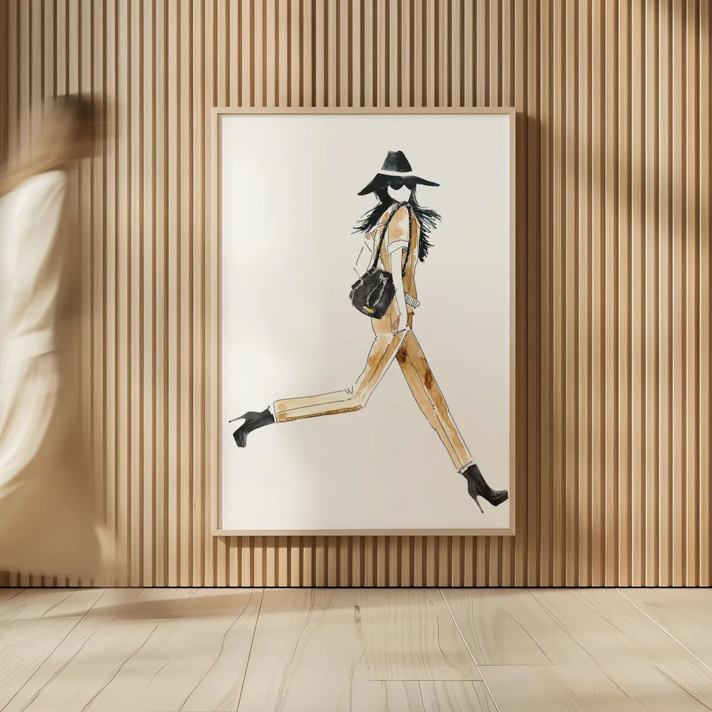 Out On the Town I by Mercedes Lopez Charro. shown as over sized large wall art. Available as an archival giclee rolled canvas, fine art paper, or poster print. SKU 67036h.