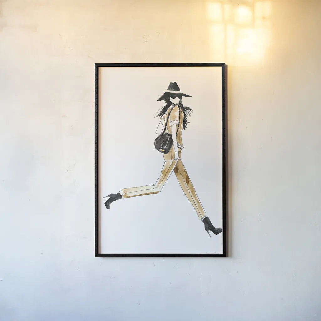 Out On the Town I by Mercedes Lopez Charro. shown as a paper print in a black flame. Available as a archival giclee rolled canvas, fine art paper, or poster print. SKU 67036h.