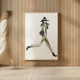 Out On the Town I Olive by Mercedes Lopez Charro. shown as over sized large wall art. Available as an archival giclee rolled canvas, fine art paper, or poster print. SKU 68922h.