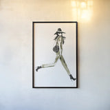 Out On the Town I Olive by Mercedes Lopez Charro. shown as a paper print in a black flame. Available as a archival giclee rolled canvas, fine art paper, or poster print. SKU 68922h.