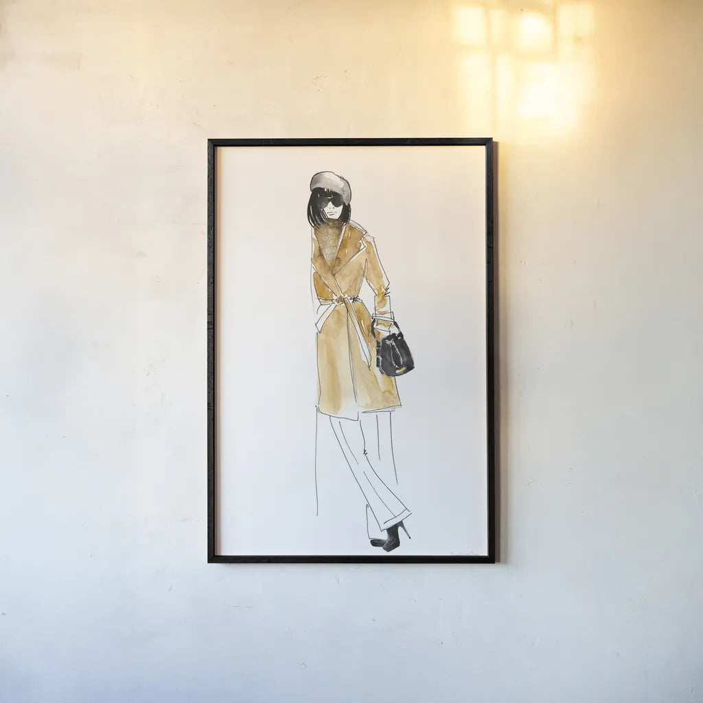 Out On the Town II by Mercedes Lopez Charro. shown as a paper print in a black flame. Available as a archival giclee rolled canvas, fine art paper, or poster print. SKU 67037h.
