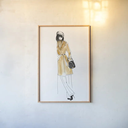 Out On the Town II by Mercedes Lopez Charro. shown as a paper print in a natural frame. Available as a archival giclee rolled canvas, fine art paper, or poster print. SKU 67037h.