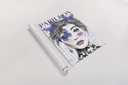 Papillon by Mercedes Lopez Charro. shown as a rolled paper print. Available as archival giclee rolled canvas, fine art paper, or poster print. SKU 64613h.