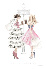 Paris Girlfriends II Pastel by Mercedes Lopez Charro. SKU 77187h. Archival Giclee Fine art print for wall decor.