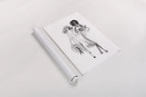Paris Girlfriends IV BW by Mercedes Lopez Charro. shown as a rolled paper print. Available as archival giclee rolled canvas, fine art paper, or poster print. SKU 79095h.