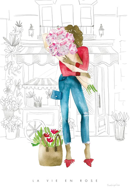 Paris Girlfriends V by Mercedes Lopez Charro. SKU 74423h. Archival Giclee Fine art print for wall decor.