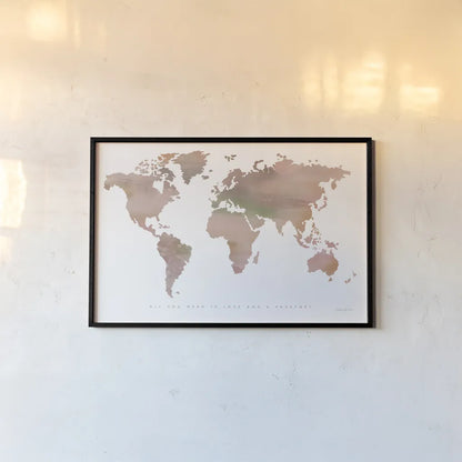 Passport to the World by Mercedes Lopez Charro. shown as a paper print in a black flame. Available as a archival giclee rolled canvas, fine art paper, or poster print. SKU 71324i.