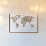 Passport to the World by Mercedes Lopez Charro. shown as a paper print in a natural frame. Available as a archival giclee rolled canvas, fine art paper, or poster print. SKU 71324i.