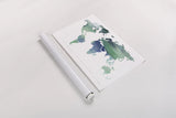 Passport to the World Blue by Mercedes Lopez Charro. shown as a rolled paper print. Available as archival giclee rolled canvas, fine art paper, or poster print. SKU 71325i.