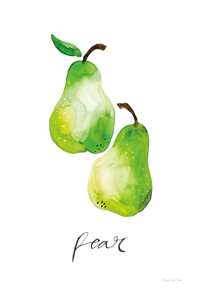 Pears by Mercedes Lopez Charro. SKU 67137h. Archival Giclee Fine art print for wall decor.