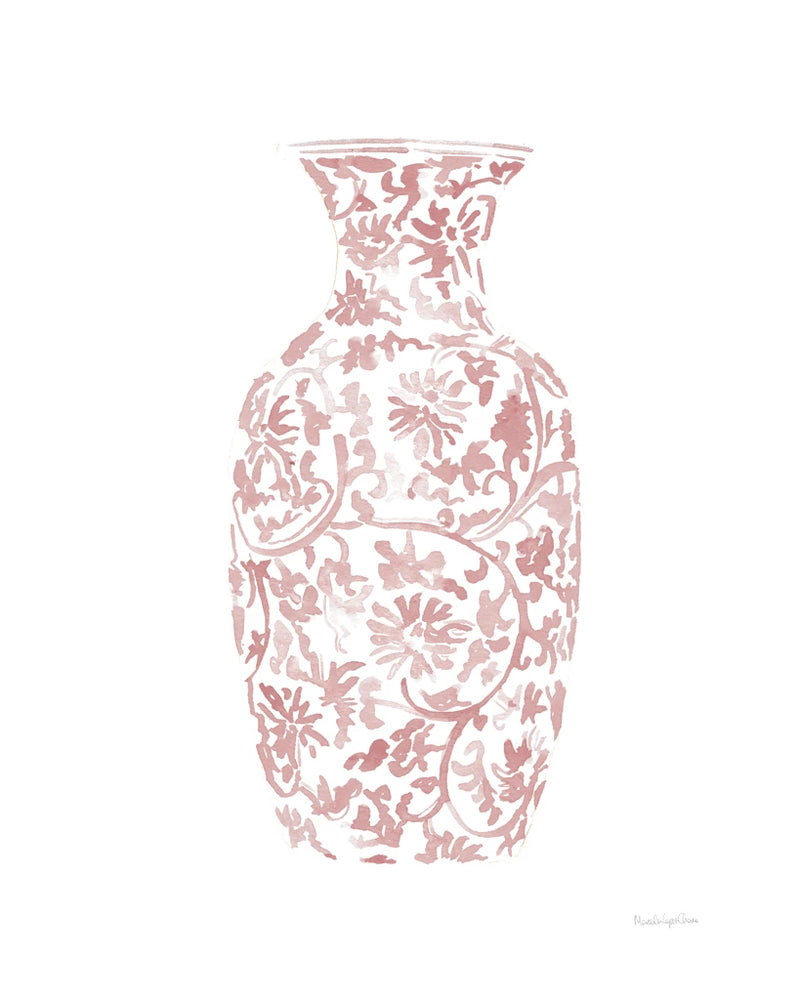 Pink Chinoiserie Vase II by Mercedes Lopez Charro