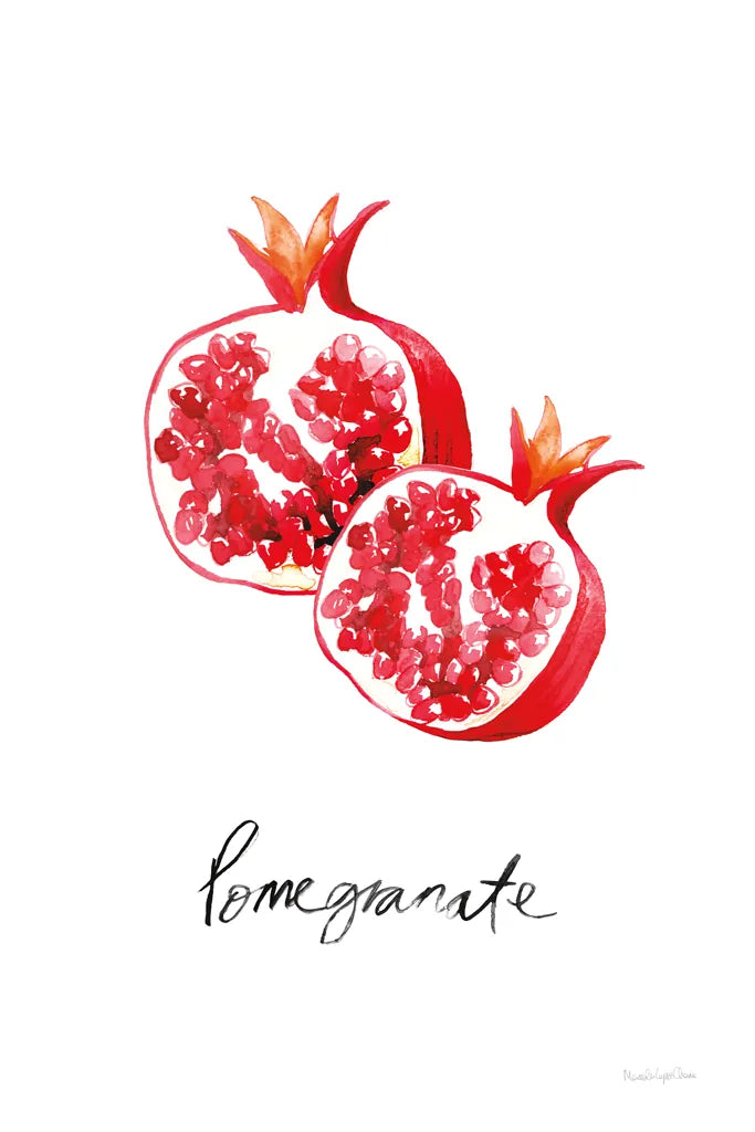 Pomegranates by Mercedes Lopez Charro. SKU 67134h. Archival Giclee Fine art print for wall decor.