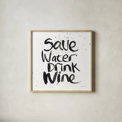 Pop the Cork XII v2 by Mercedes Lopez Charro. Shown in a natural wood glass frame for a timeless modern aesthetic. Available as an archival giclee rolled canvas, fine art paper, or poster print. SKU 74966a.