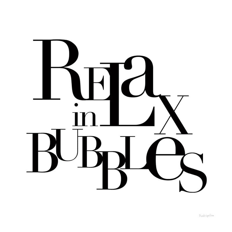Relax in Bubbles by Mercedes Lopez Charro. SKU 75813a. Archival Giclee Fine art print for wall decor.