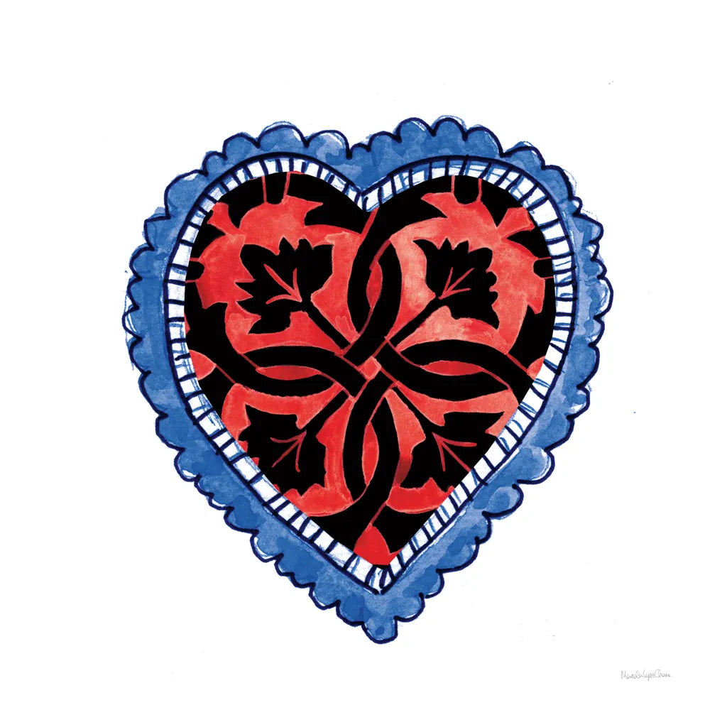 Sacred Heart IV by Mercedes Lopez Charro. SKU 82860a. Archival Giclee Fine art print for wall decor.