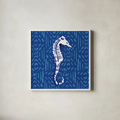 Salty Waves IX by Mercedes Lopez Charro. Shown in a crisp white glass frame for a clean and minimalist style. Available as an archival giclee rolled canvas, fine art paper, or poster print. SKU 78680a.