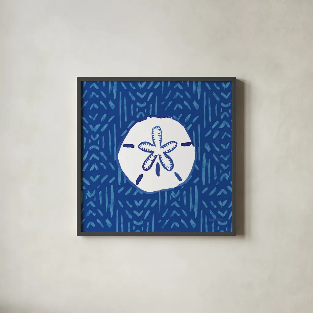 Salty Waves VII by Mercedes Lopez Charro. Shown in a sleek black glass frame for a contemporary gallery look. Available as an archival giclee rolled canvas, fine art paper, or poster print. SKU 78678a.