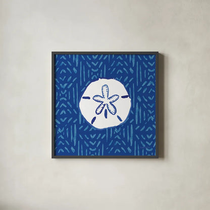 Salty Waves VII by Mercedes Lopez Charro. Shown in a sleek black glass frame for a contemporary gallery look. Available as an archival giclee rolled canvas, fine art paper, or poster print. SKU 78678a.