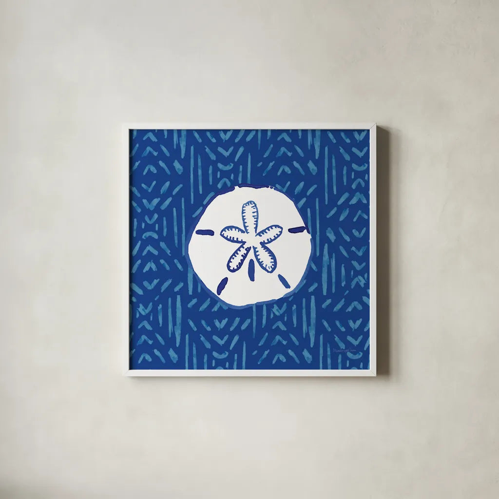 Salty Waves VII by Mercedes Lopez Charro. Shown in a crisp white glass frame for a clean and minimalist style. Available as an archival giclee rolled canvas, fine art paper, or poster print. SKU 78678a.